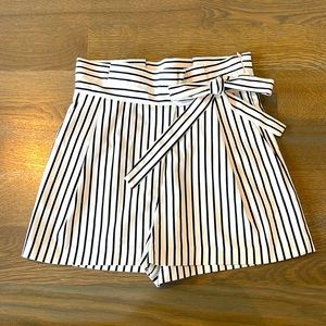 Zara Trafaluc Collection High-waisted Paper Bag Shorts